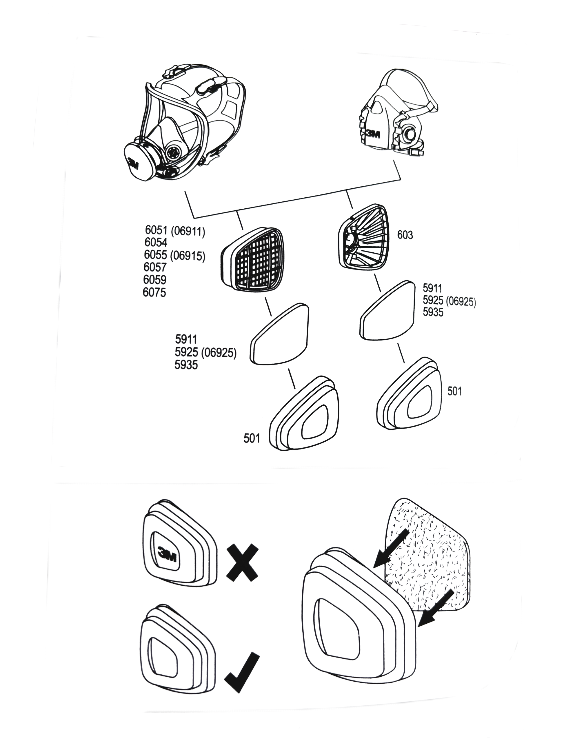 3M™ Filter für Gase und Dämpfe ABE1