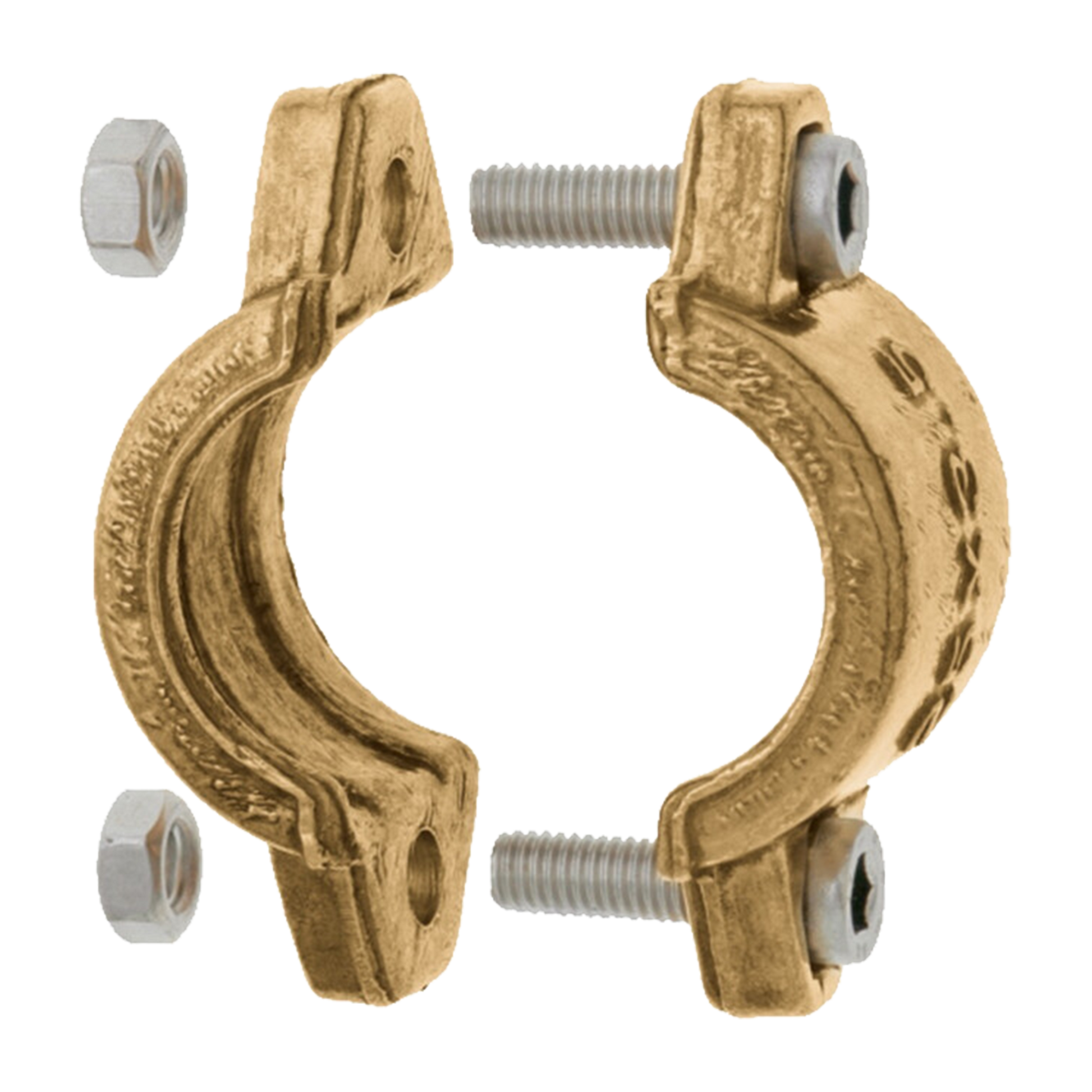 Klemmschalen 2-teilig Messing
